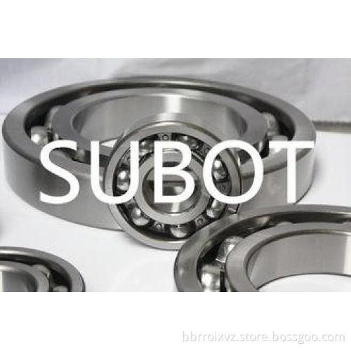 Nylon / Ceramic Cage Single Row Deep Groove Ball Bearing 62